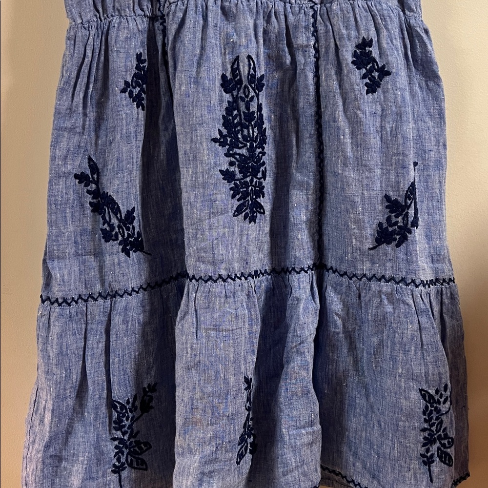 Roller Rabbit Blue Embroidered Mini Dress - Picture 3 of 5